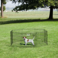 SAVIC - SAVIC Dog Park play pen - kutyaovi (fekete) kistestű kedvencek részére (8 elem) 63