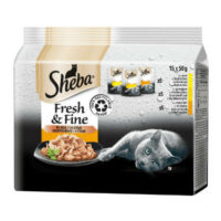 Mars-Nestlé - Sheba Fresh & Fine Adult - Alutasakos mártásban (Baromfi) felnőtt macskák részére (15x50g)