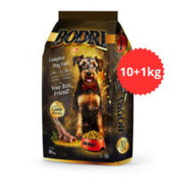 BODRI - Akciós Túltöltött Bodri Adult (bárány) - Száraztáp felnőtt kutyák részére (10+1kg)