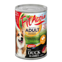 FitActive - FitActive konzerv Adult - nedveseledel (kacsa-nyúl) felnőtt kutyák részére (1240g)