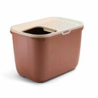 SAVIC - Savic Hop In - macska WC (pezsgő pink&toszkán vörös) macskák részére (60x40x61cm)