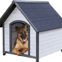 TRIXIE - Trixie Natura Dog Kennel - kutyaház (szürke) sátortetős (L) 96x105x112cm