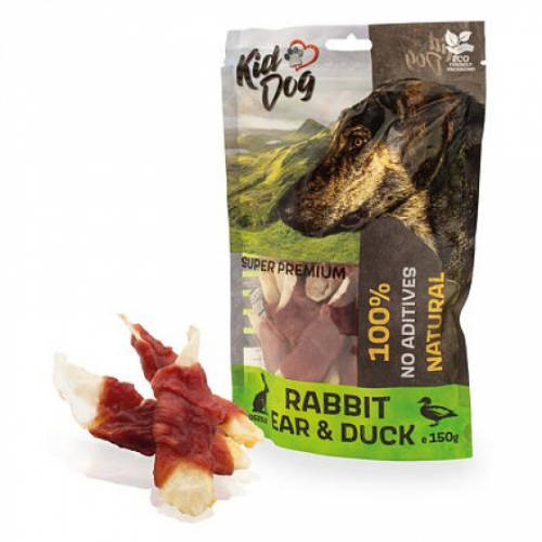 KidDog - KIDDOG A05252 Super Premium 100% Nyúlfül kacsamellel 150g KidDog - KIDDOG A05252 Super Premium 100% Nyúlfül kacsamellel 150g