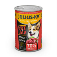 JULIUS-K9 PETFOOD - JULIUS-K9 DOG Beef&Liver konzerv (marha&máj) 1230g