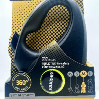 JULIUS-K9 - JK9 Retractable Dog Leash -  automata szalagos póráz (neon sárga) kutyák részére (M) 5 méter