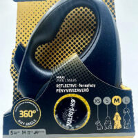 JULIUS-K9 - JK9 Retractable Dog Leash -  automata szalagos póráz (neon narancs) kutyák részére (M) 5 méter