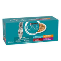 Mars-Nestlé - PURINA ONE ADULT csirkével/marhával/báránnyal/tengeri hallal szószban nedves macskaeledel 40x85g