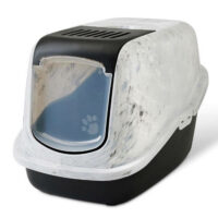 SAVIC - Savic Nestor Marble - fedeles macska WC (márvány-fekete) macskák részére (56x39x38.5cm)
