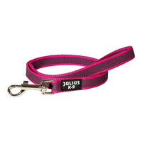 JULIUS-K9 - Julius K-9 Color & Gray - Gumis póráz pink-szürke  14 mm / 1 m fogóval