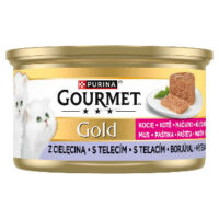 Mars-Nestlé - GOURMET GOLD Kitten Pástétom Borjúval nedves macskaeledel 85g